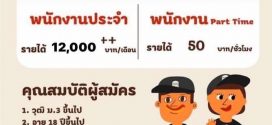 รับสมัครพนักงานร้าน BURGER KING สาขา บางจากรามอินทรา กม. 6.5