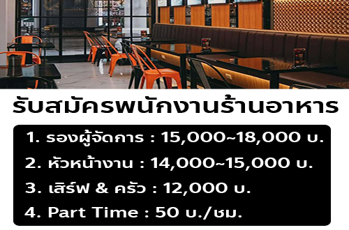 รับสมัครพนักงานร้านอาหาร Choongman Chicken Silom