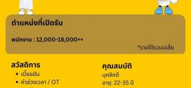 รับสมัครพนักงานร้านกล้วยทอด 9 นิ้ว